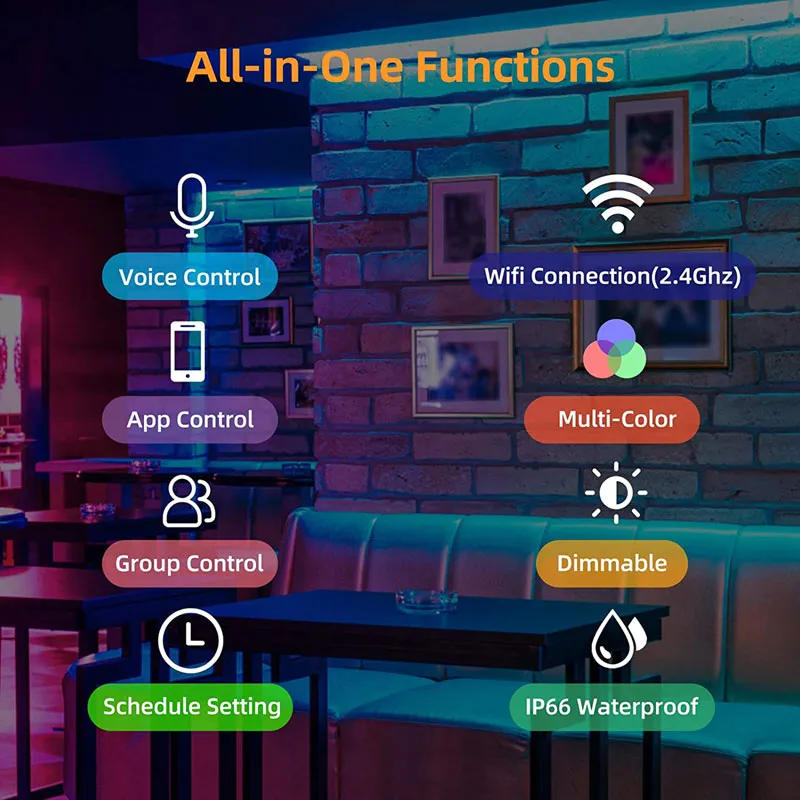 Preço de Fábrica por Atacado Luz de Inundação LED RGB RGBW 40W 60W 100W 150W Luz de Jardim com Controle por APP Decoração de Casa Inteligente