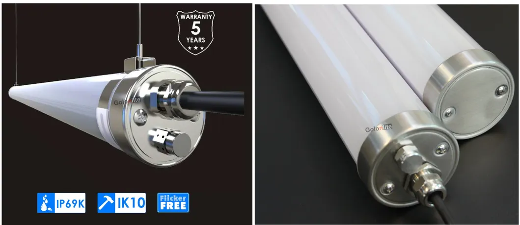 IP69K Iluminação à prova d'água para suínos, equinos e aves de capoeira, luminária LED triproof