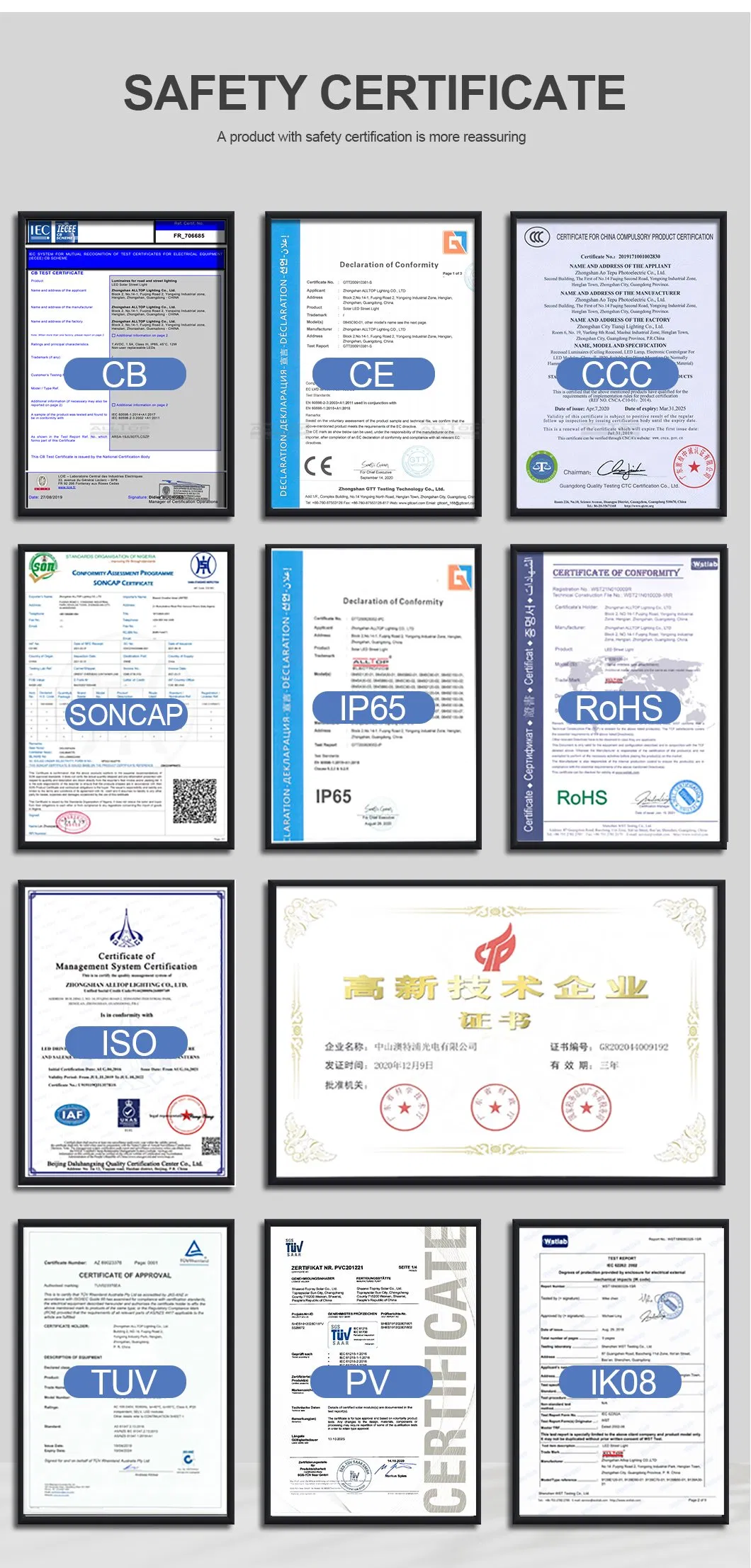 Certificados de Qualidade