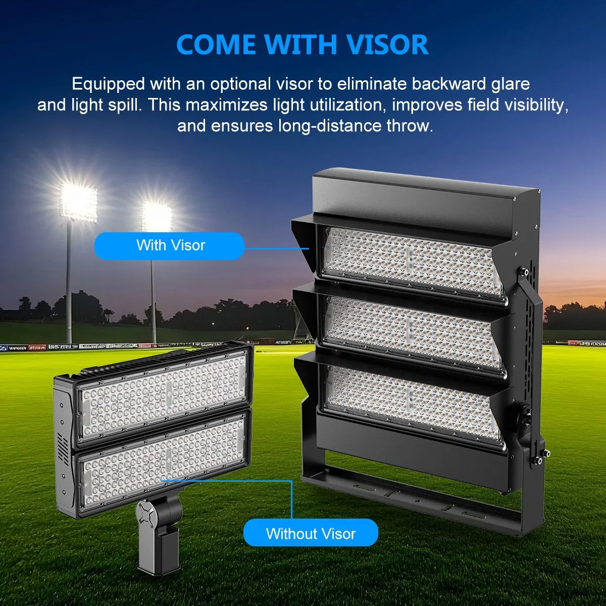 600 Watts 800W 1000W Iluminação LED de Estádio de Futebol