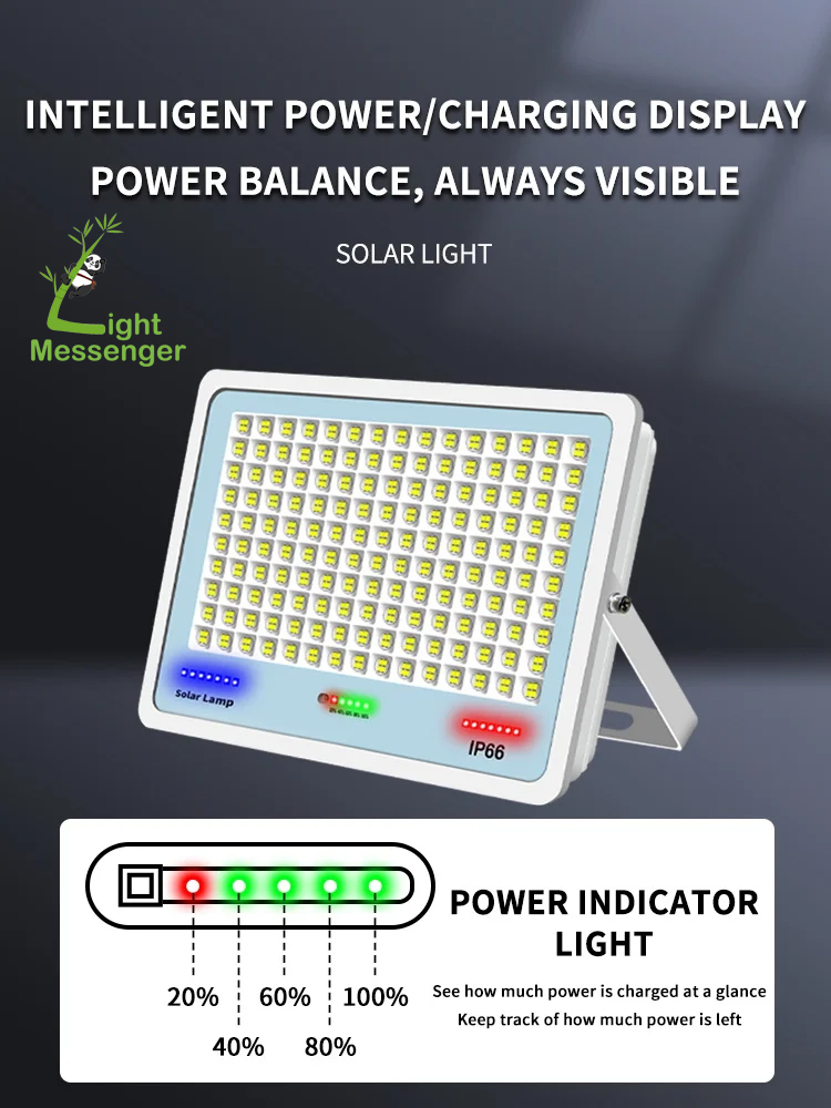 Luz Mensageira Luminária de Rua de Alta Qualidade Controle Remoto Holofote 100W 200W 300W Exterior Estacionamento Jardim Corte IP66 À Prova D'Água Luz Solar LED Inteligente