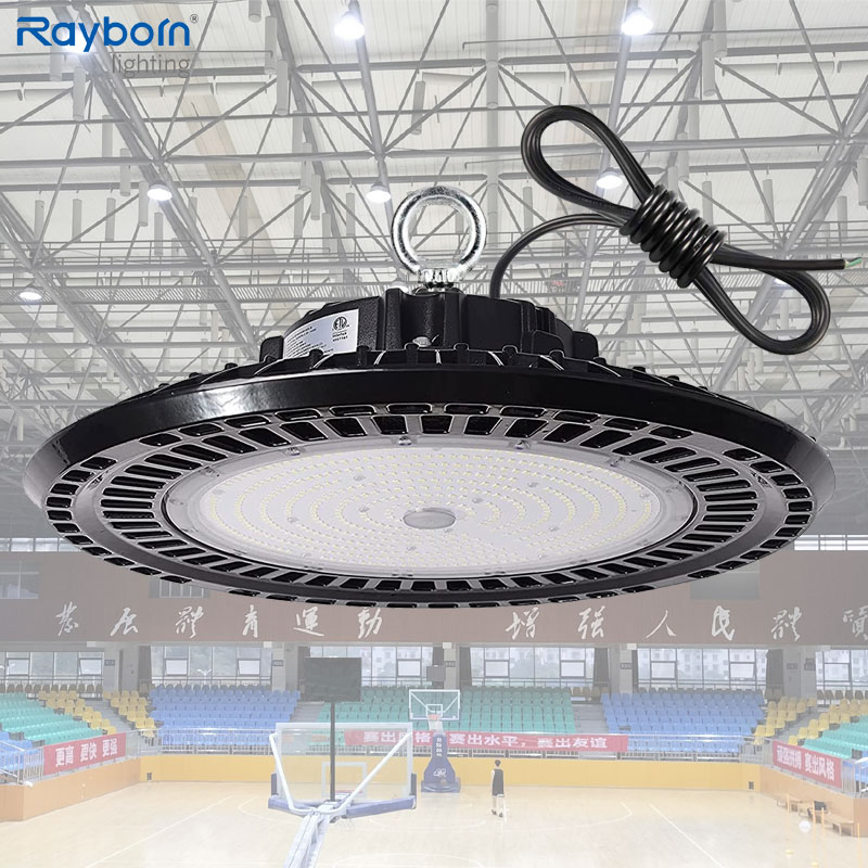Iluminação Industrial UFO Highbay a Preço de Atacado 100W 150W 200W 250W Luz LED de Alta Baía Selecionável por Potência/CCT para Oficina Armazém Fábrica Ginásio