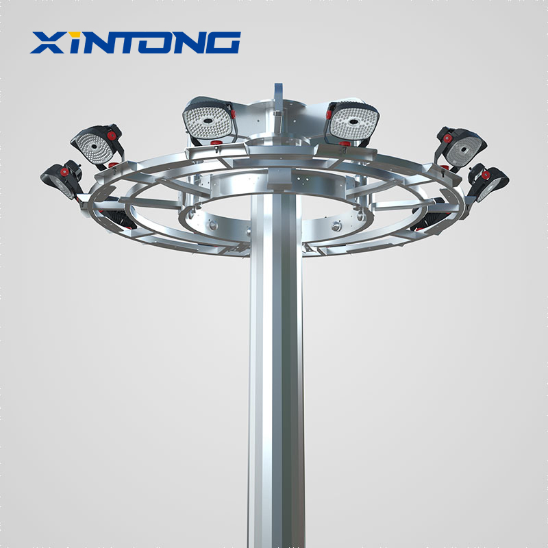 Xintong 1200W 300W 400W Poste de Iluminação de Alta Mastagem LED de Túnel à Prova d'Água Galvanizado Octogonal para Exterior