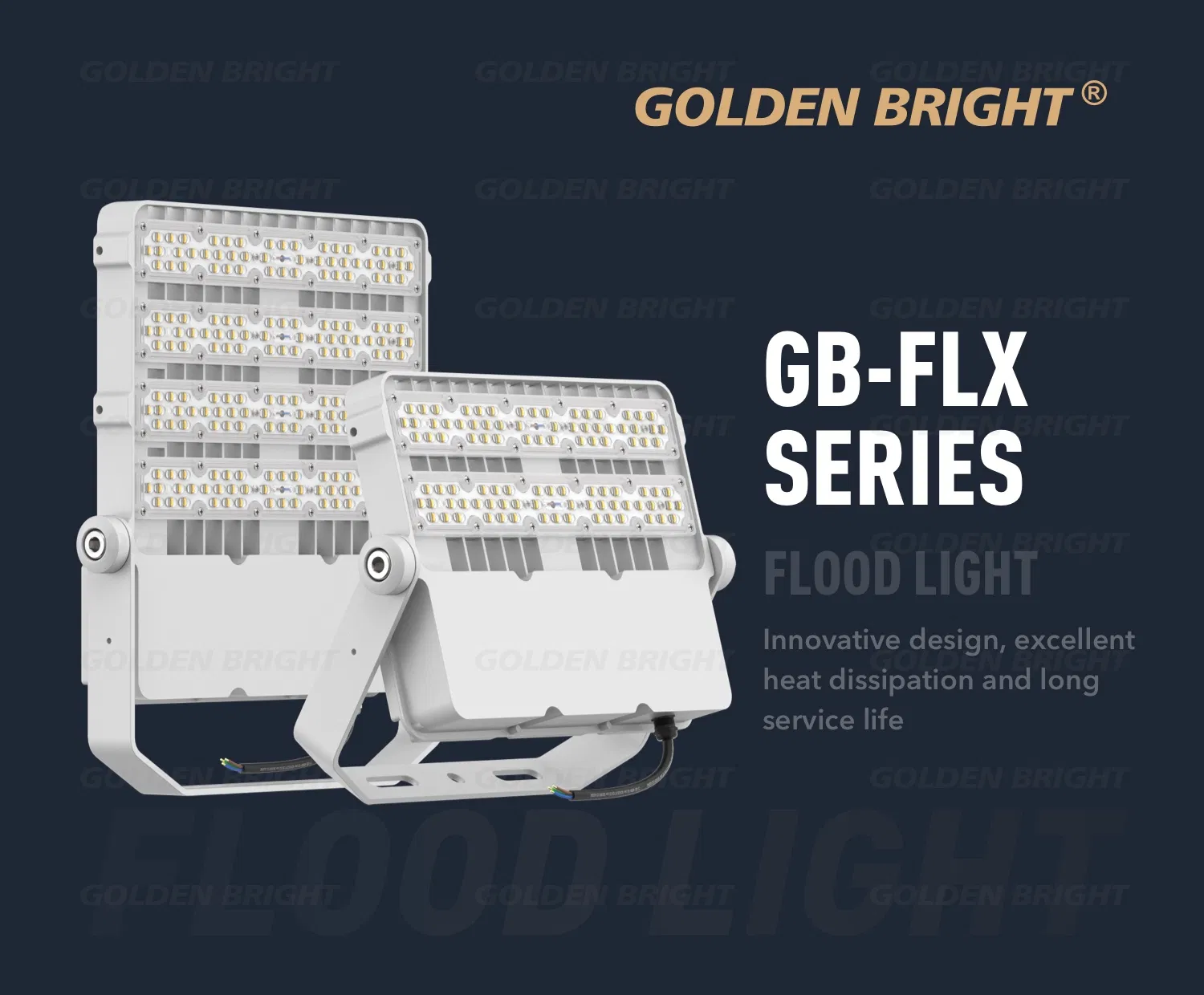Iluminação LED Externa AC Flood Light GB-Flx 100W-240W Alta Lúmens para Iluminação de Estádios