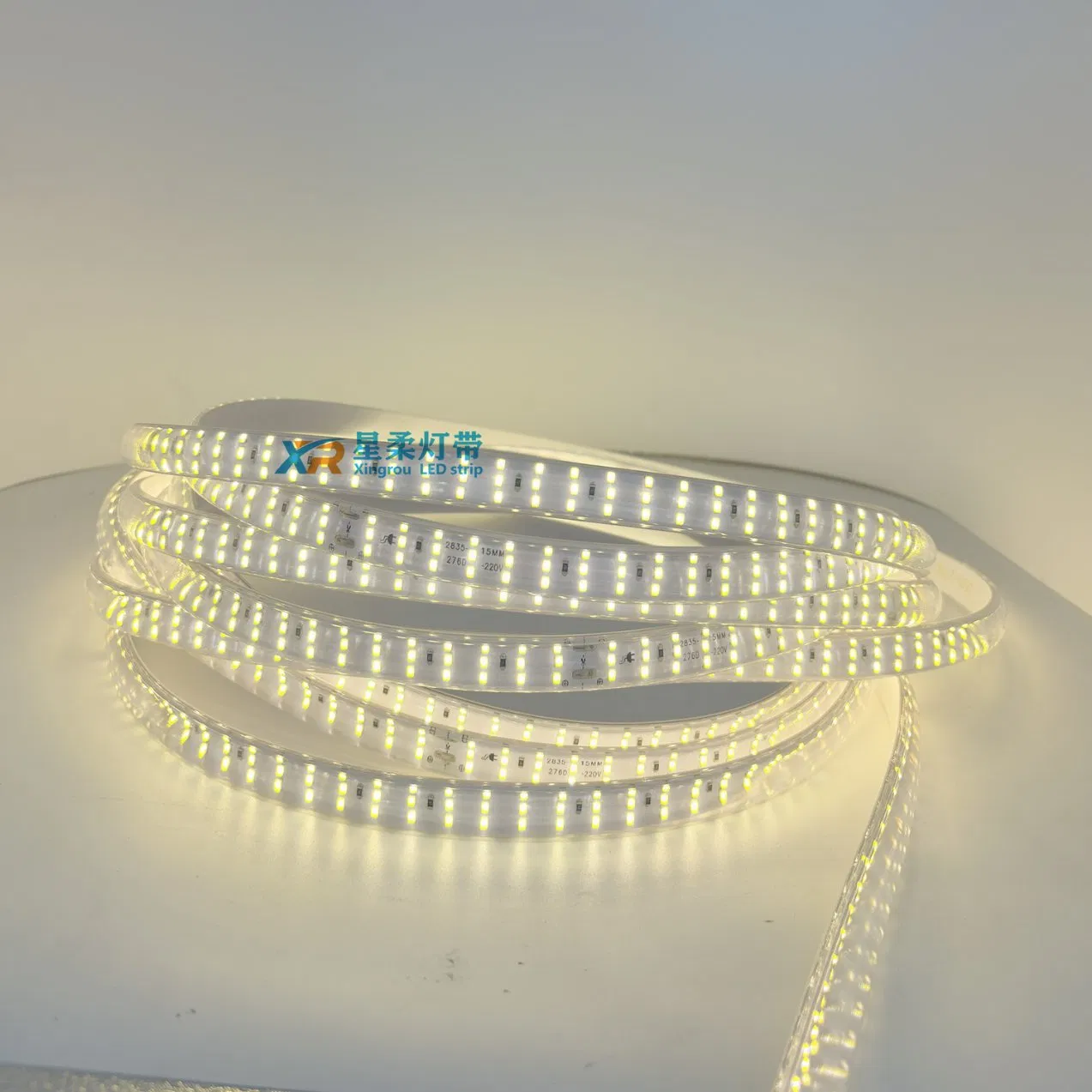 15mm 276LED/Mac Fita de Luz LED Flexível de Alta Tensão com Três Linhas para Canteiros de Obras, Túneis, Manutenção de Estradas, Iluminação de Árvores