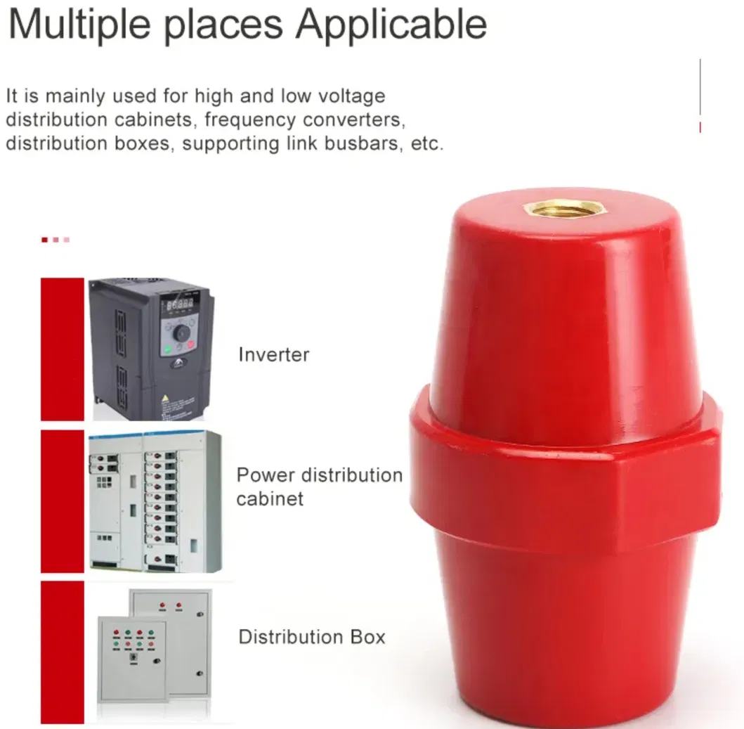 عازل عالي القوة جهد منخفض عمود عزل طاقة جديدة نوع صمولة سداسية