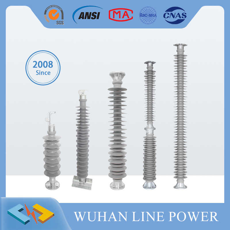 عازل مطاطي سيليكوني لمحطة خطوط الجهد العالي المركبة للطاقة 11kv 33kv 69kv 110kv