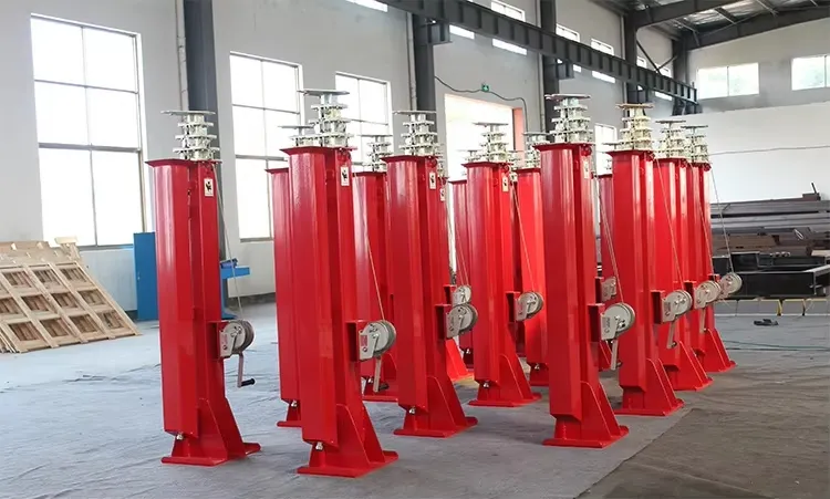عمود telescopic محمول لصد الرياح مع شعار مخصص لمراقبة مواقع البناء