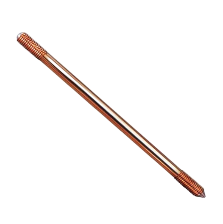 عصا تأريض من الفولاذ المربوط بالنحاس ذو طرفين M16×1500mm لنظام حماية من الصواعق
