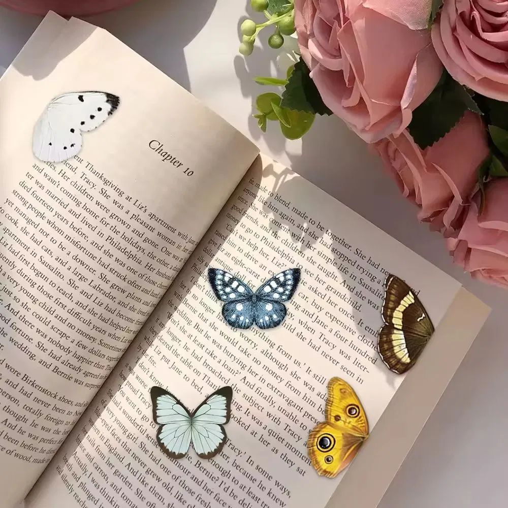 علامات كتاب مغناطيسية علامة مغناطيسية 5PCS علامة ملونة على شكل حشرة علامات كتاب على شكل فراشة مغناطيسية