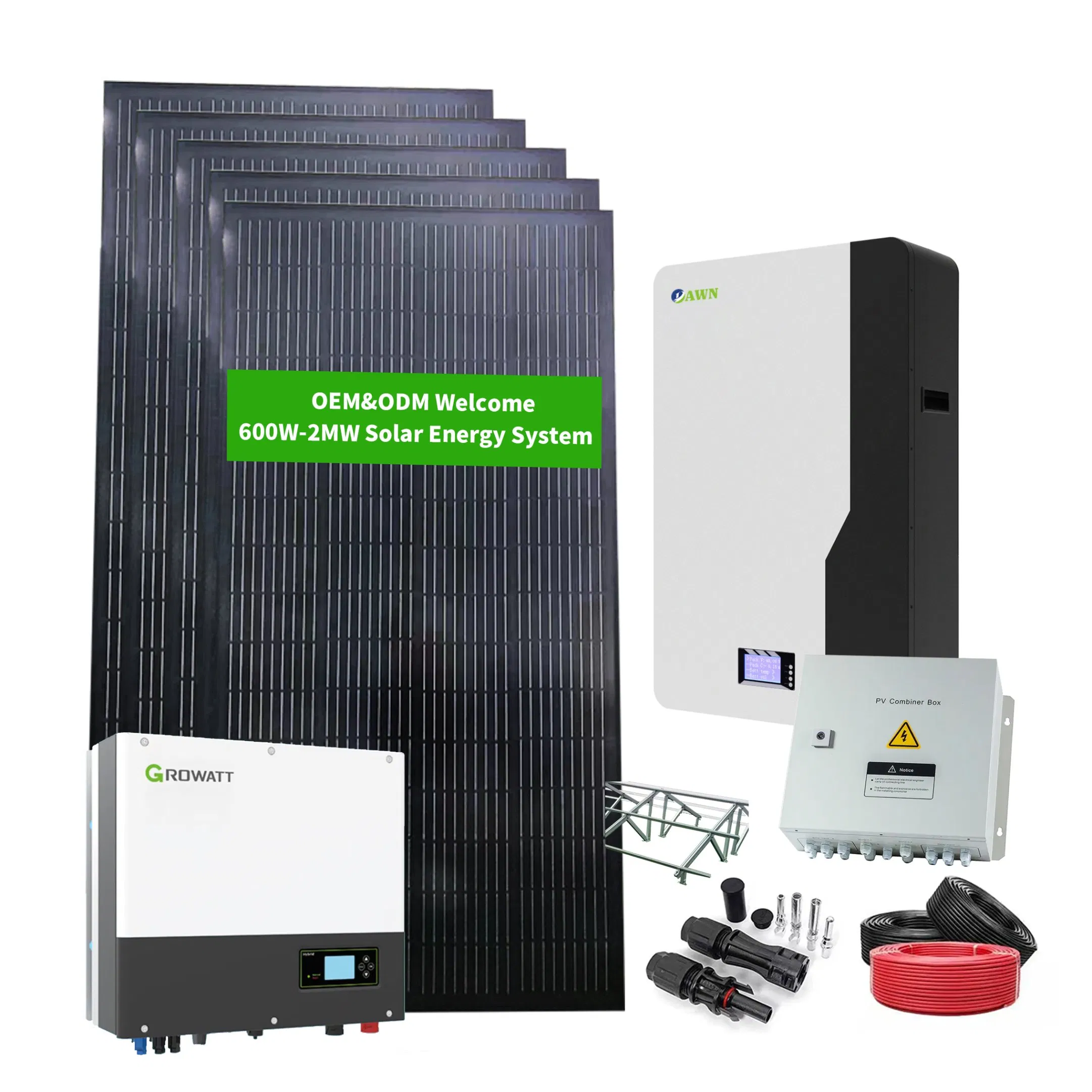 5kw 6kw 8kw 10kw 12kw 15kw 20kw 30kw-100MW Complete Kits Photovoltaic Cells PV Module Panel Energy Storage Hybrid on/off Grid Home Inverter Solar Power System