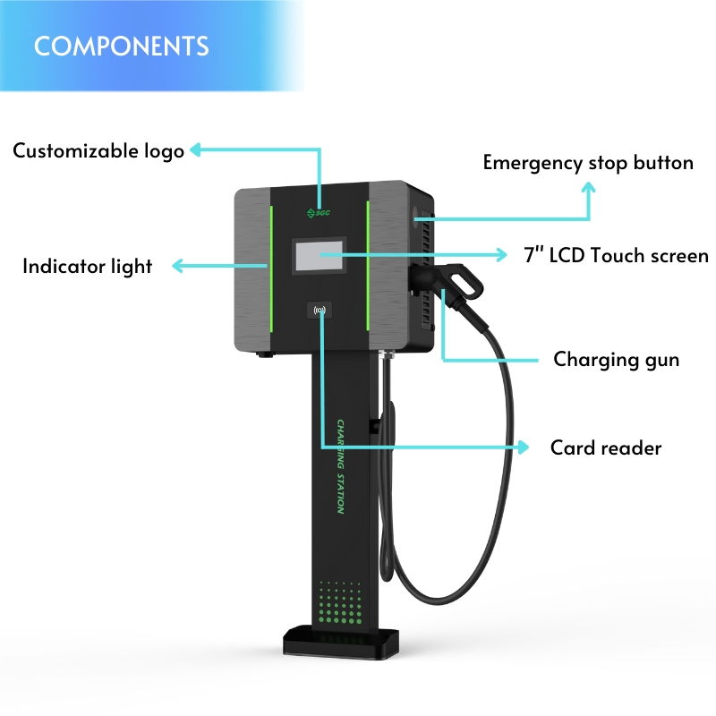 Innovative Level 3 30kw Public EV DC Car Charger Charging Station with Chademo and CCS2 Support