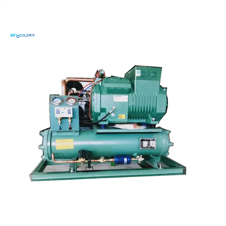 10HP Semi-Hermetic Water -Cooled Piston Condensing Unit Middle and Low Temperature for Storage Cold Room