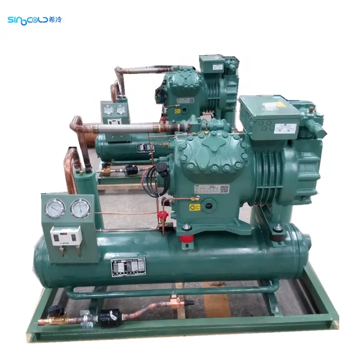 10HP Semi-Hermetic Water -Cooled Piston Condensing Unit Middle and Low Temperature for Storage Cold Room
