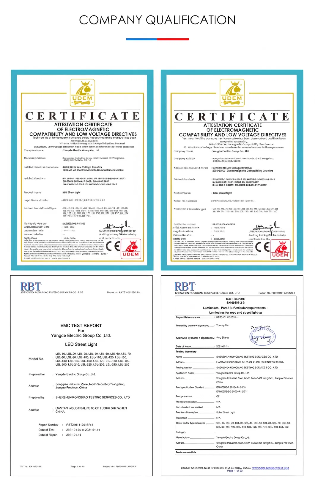 Product Certifications