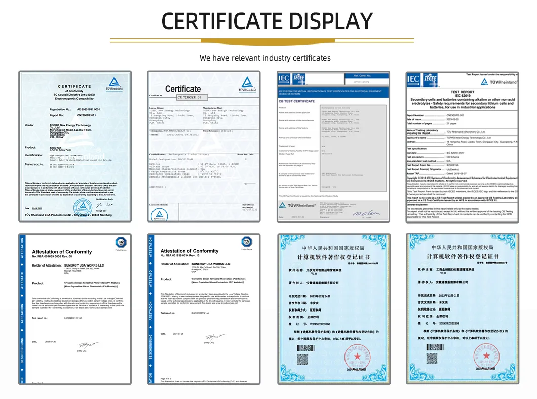 Certifications