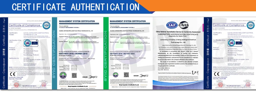 Certifications