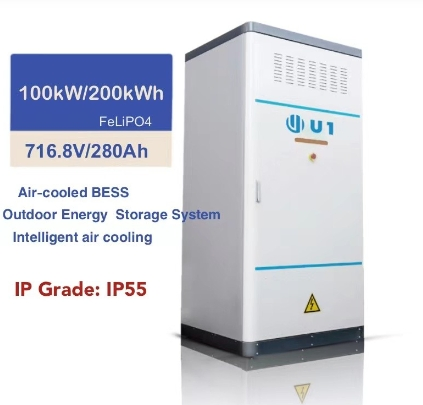 ISO9001 Certifiedall in One 100kw 200kwh LiFePO4 Solar Energy Storage Solution