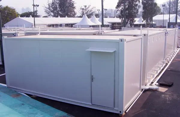 Container toilet interior
