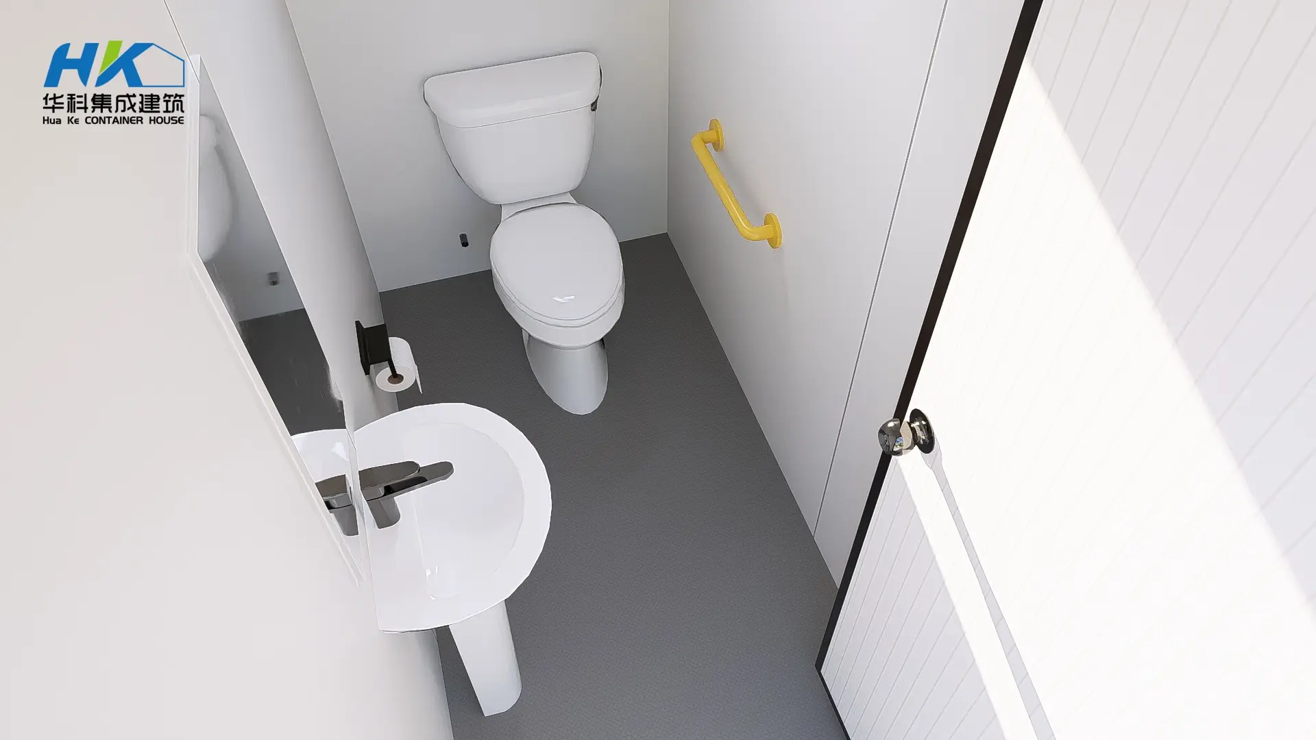 High-Quality 20ft real container Toilet, three standard and one urinal toilet, Factories, Suppliers