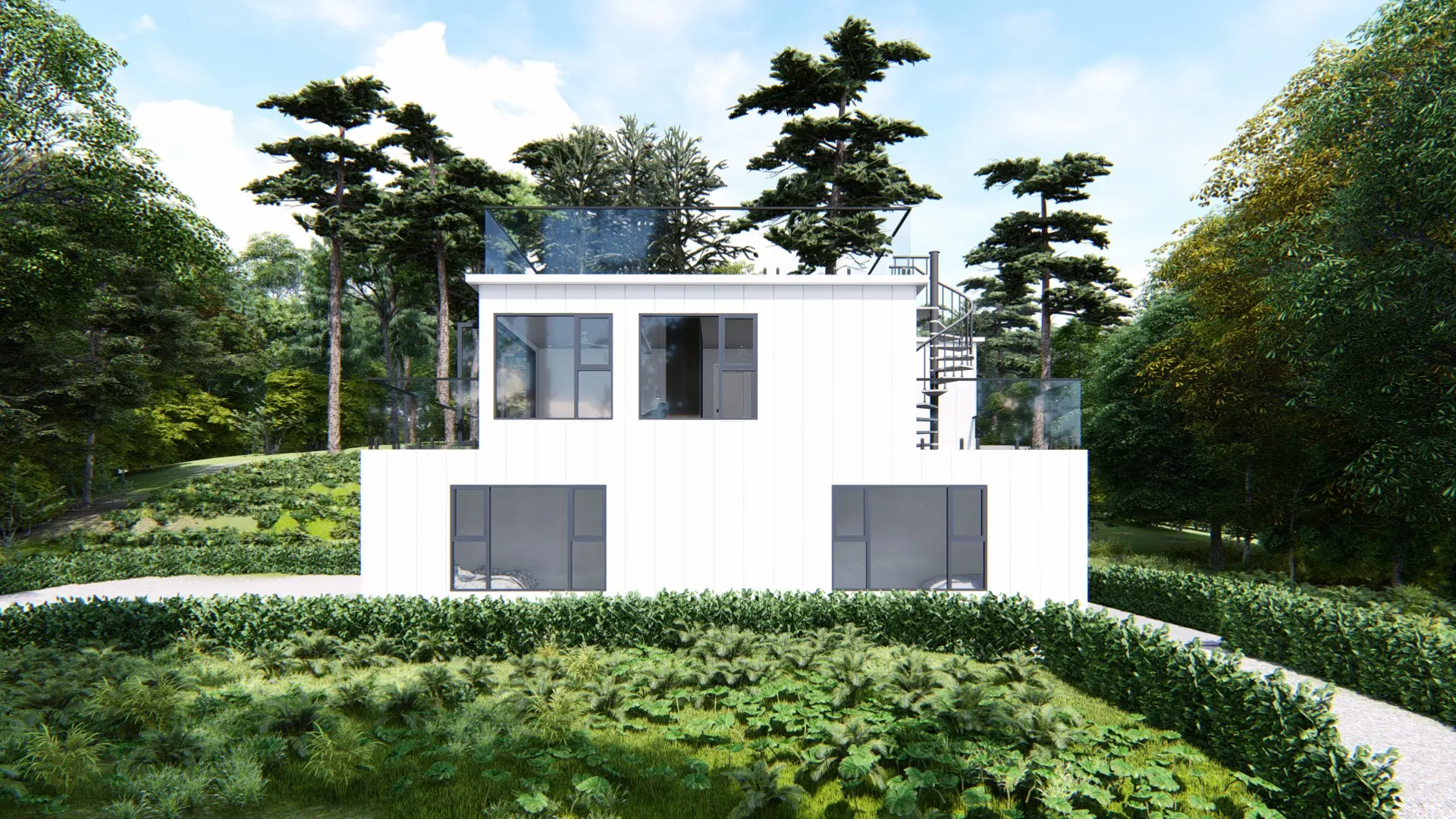 Two Story Container House View 2