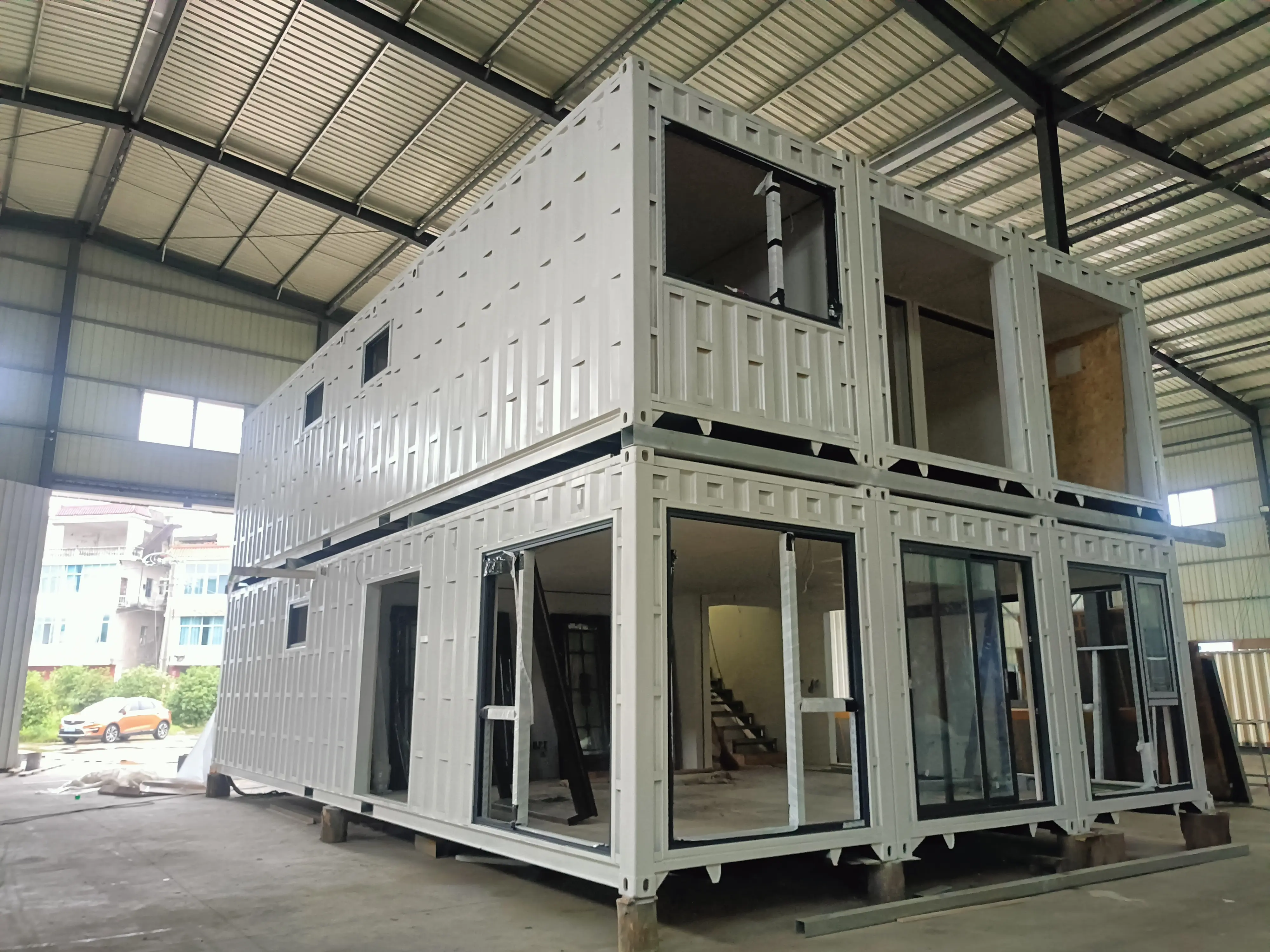 Custom Three Bedrooms two stories Modular Prefab Container House Factories, Suppliers