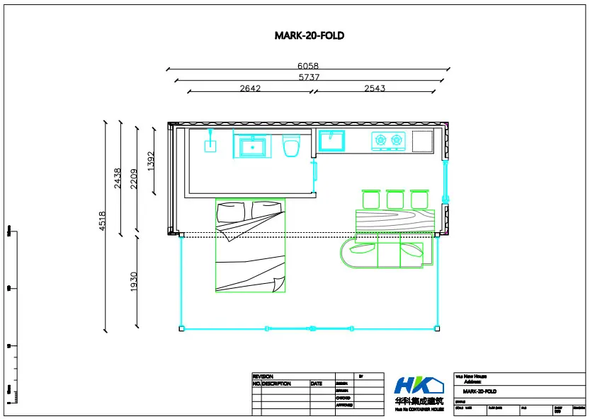 Container house floor plan