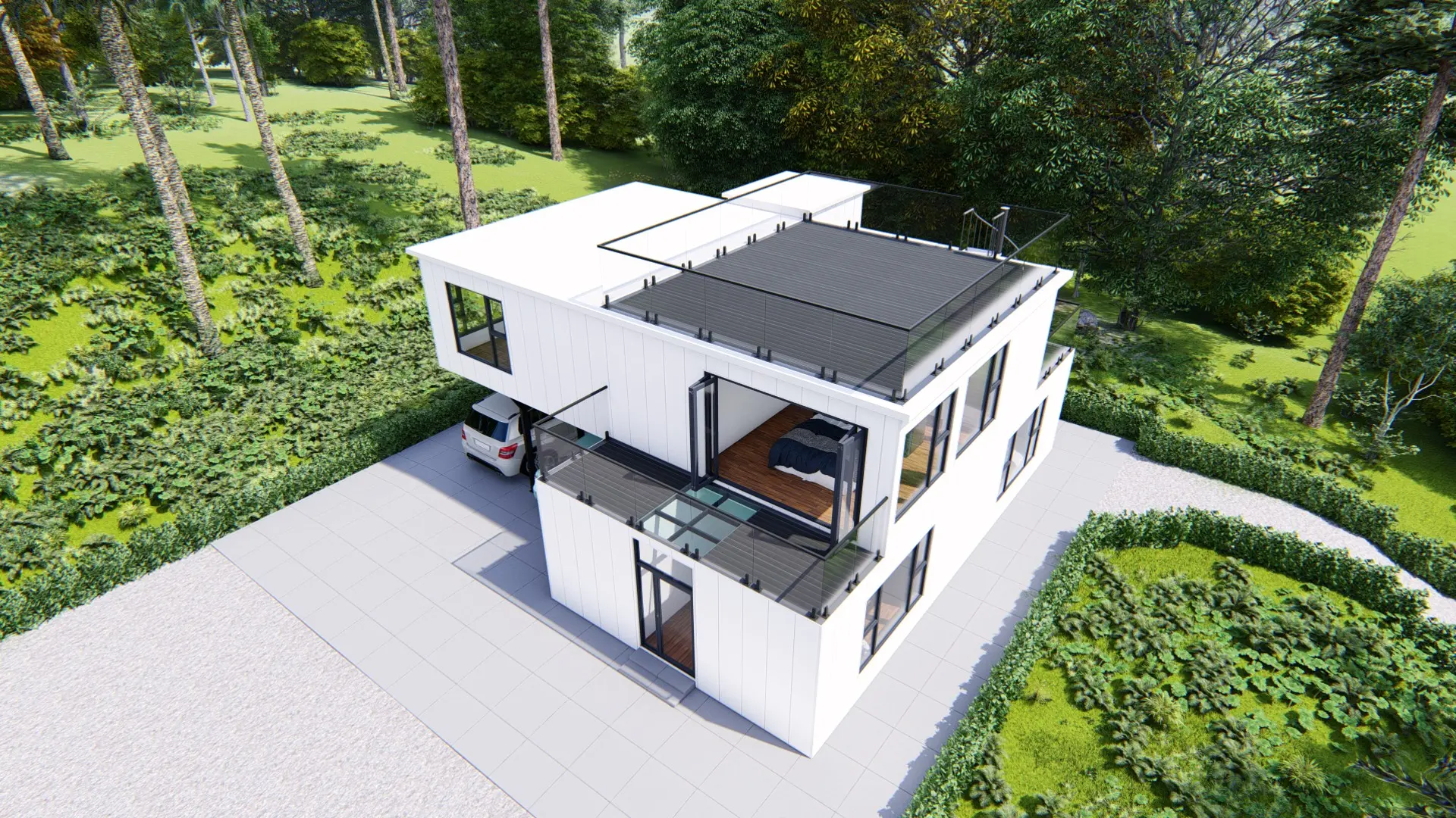 Two Story Container House View 7