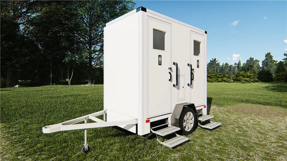 Portable container toilet design