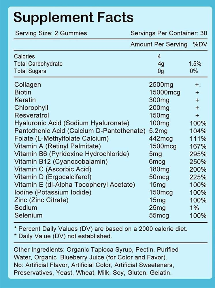 مكملات غذائية لدعم البيوتين Gummies طبيعية لفقدان الوزن