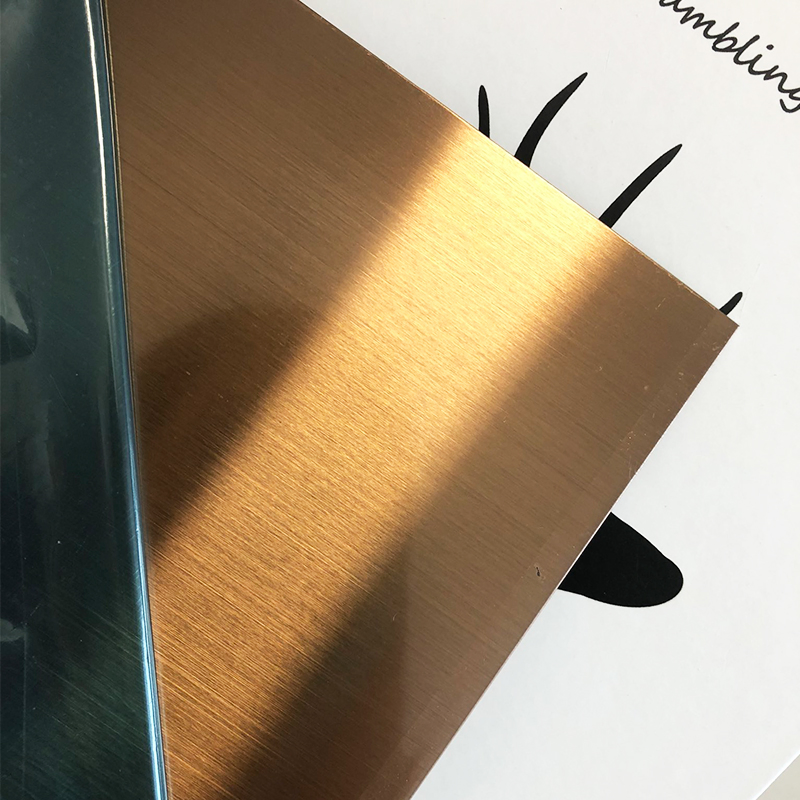 Gold Color Coated Ss 201 304 316 Inox Decorative Sheet Cold Rolled 2b Hairline Matte Mirror Stainless Steel Golden Mirror Sheet for Decoration