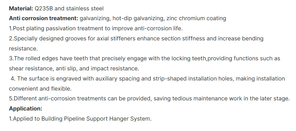 Steel Channel Specifications