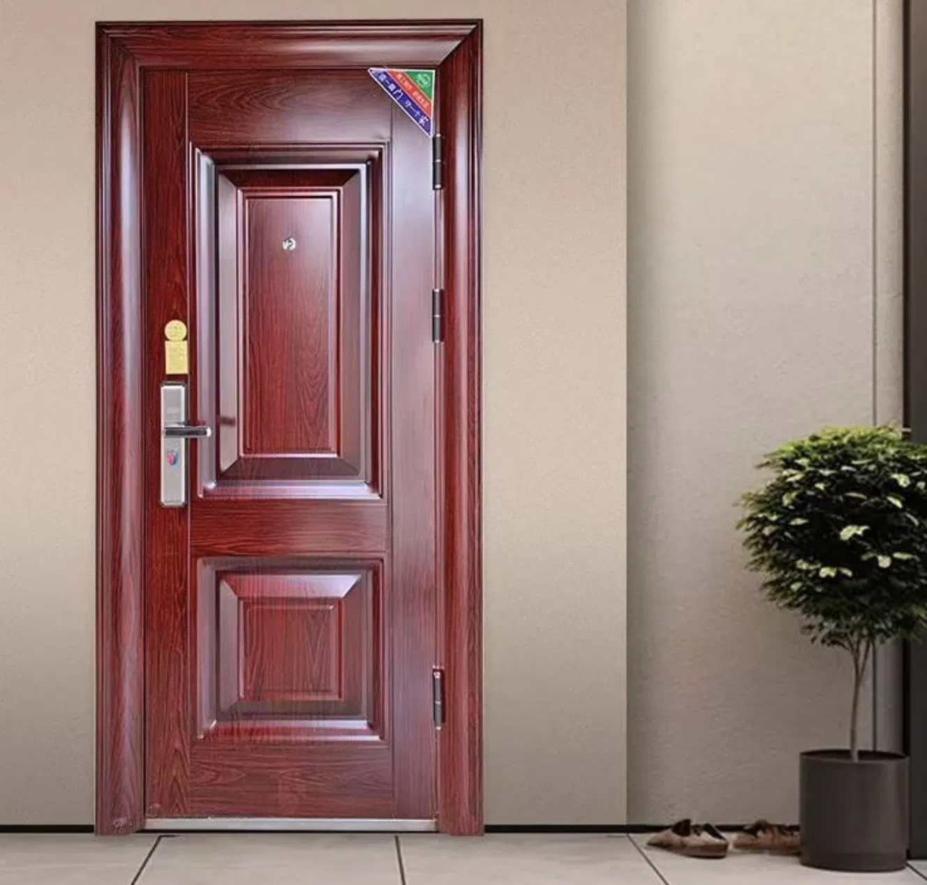 China Exterior Win-Star Sliding Patio Swing French Entrance Aluminum Steel Door Aluminum Security Entrance Interior Guangdong Exterior Metal Modern Wrought Door