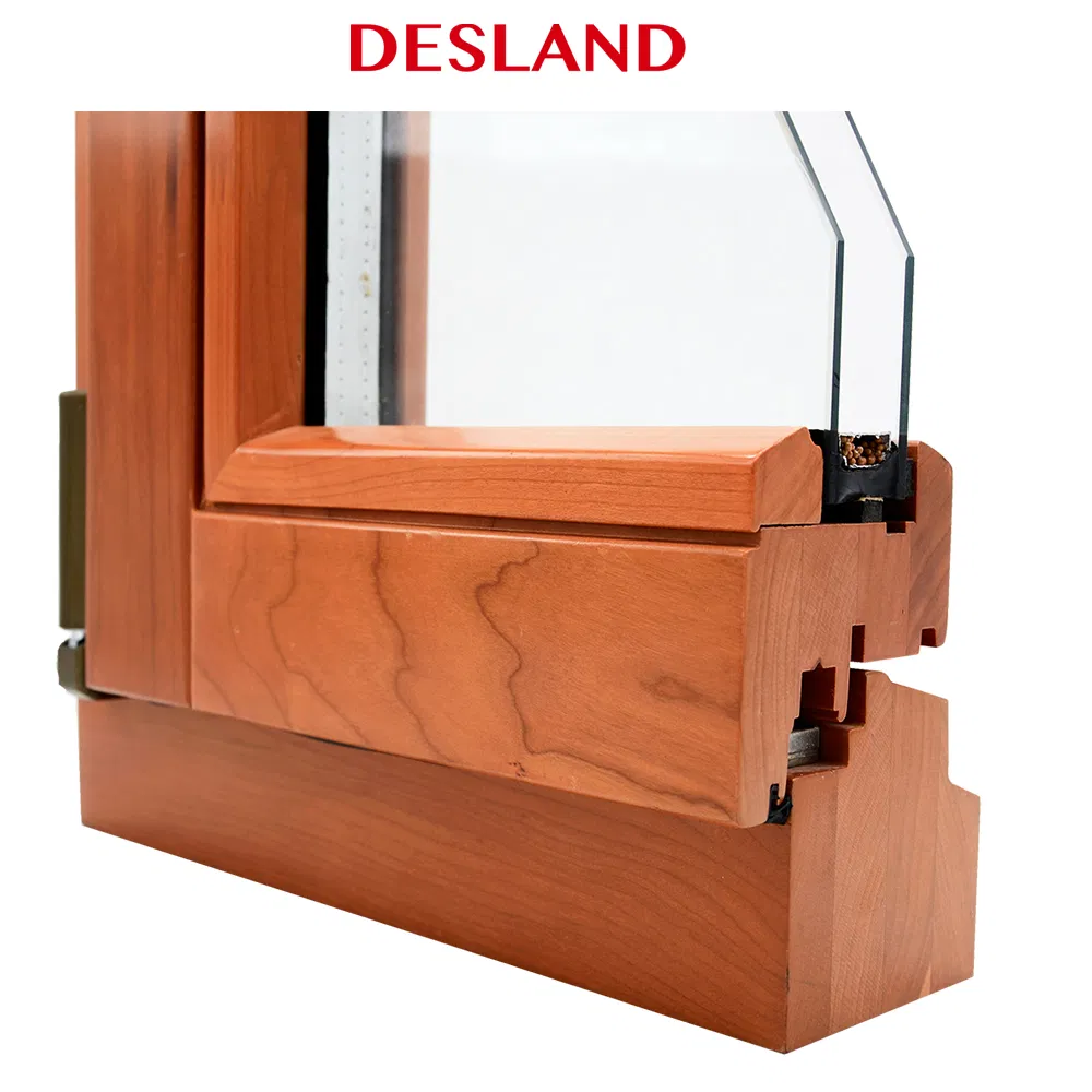 Solid Wood Windows and Doors Thermal Insulation Arched Casement Windows
