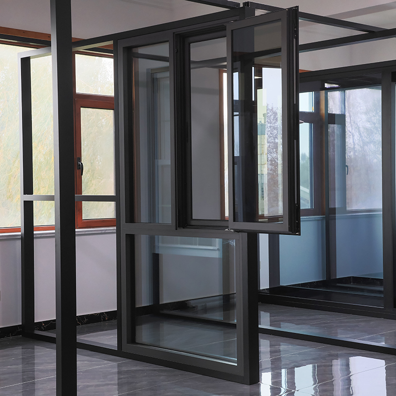 Double Tempered Glass Insulated Aluminium Tilt Turn Casement Window with Flyscreen