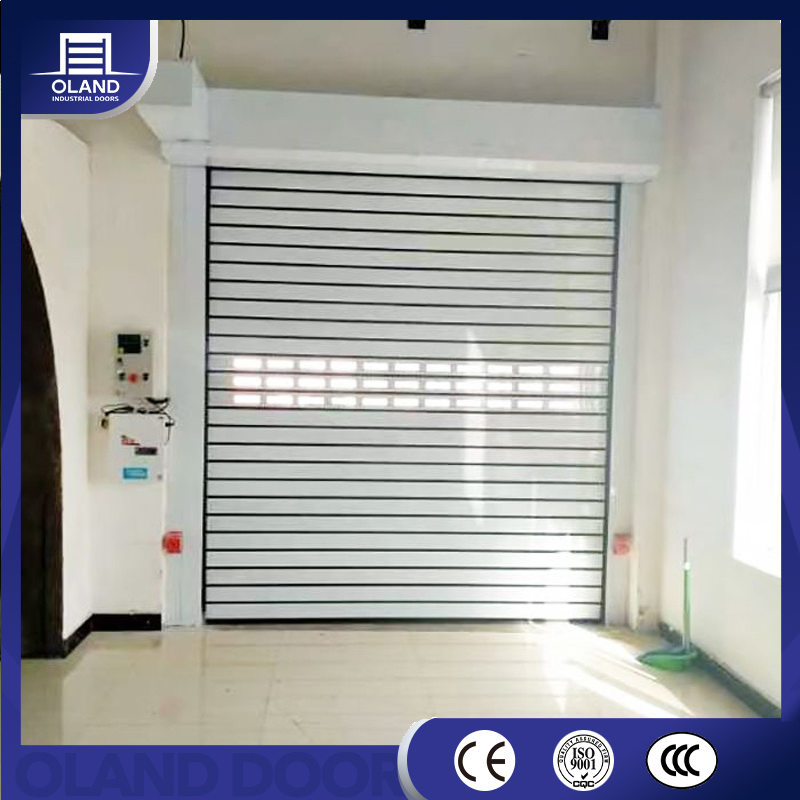 Industrial Aluminum Alloy High Speed Rapid Roll Door Fast Automatic Entry Shutter Door with Finished Surface for Garage or Warehouse