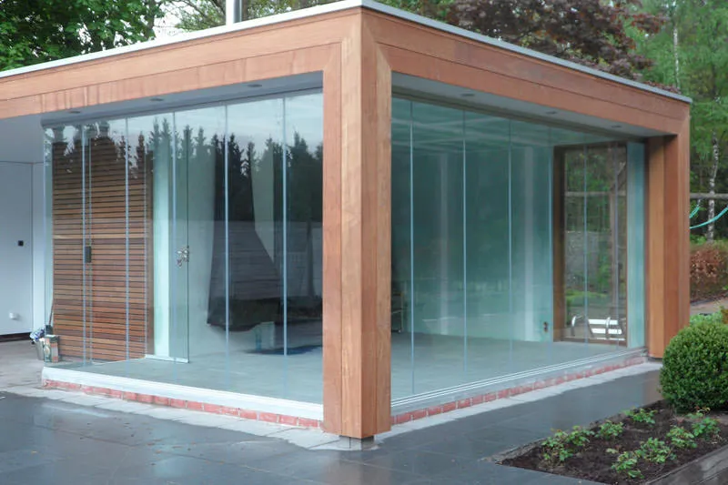 Frameless Glass Stacking Door with High Quality