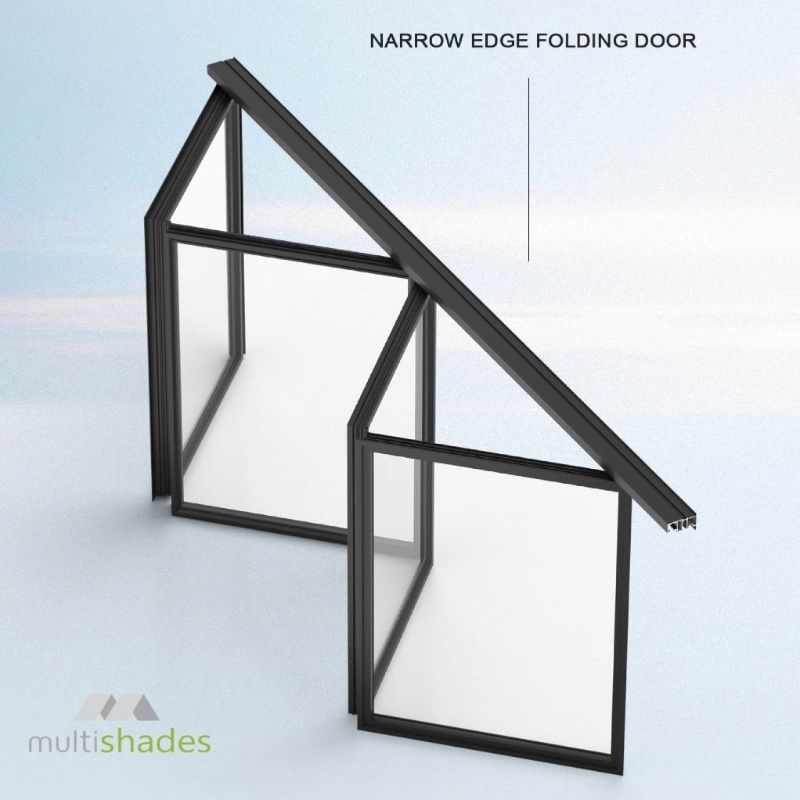 Multishades Classic Simple Design Double Glazed Tempered Glass Soundproof Panels Aluminum Bi Sliding Folding Door