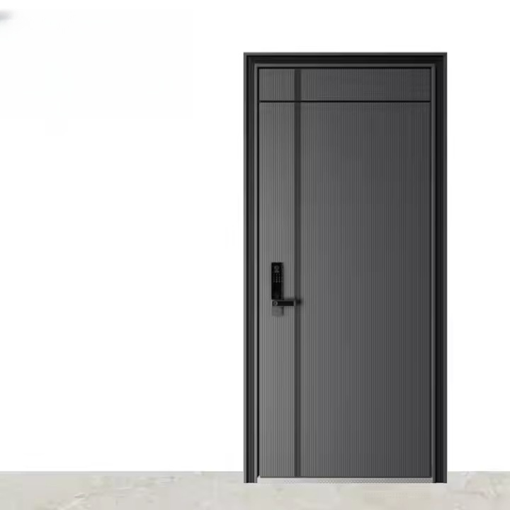 Modern Design Fire-Rated Wrought Iron Steel Door Double Exterior Entrance Security Main Gate for Hotels Fireproof Exterior Door