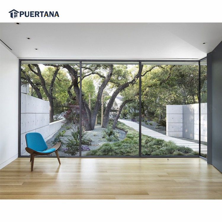 Double Glazed Glass Large Size Aluminium Profile Fixed Round Window