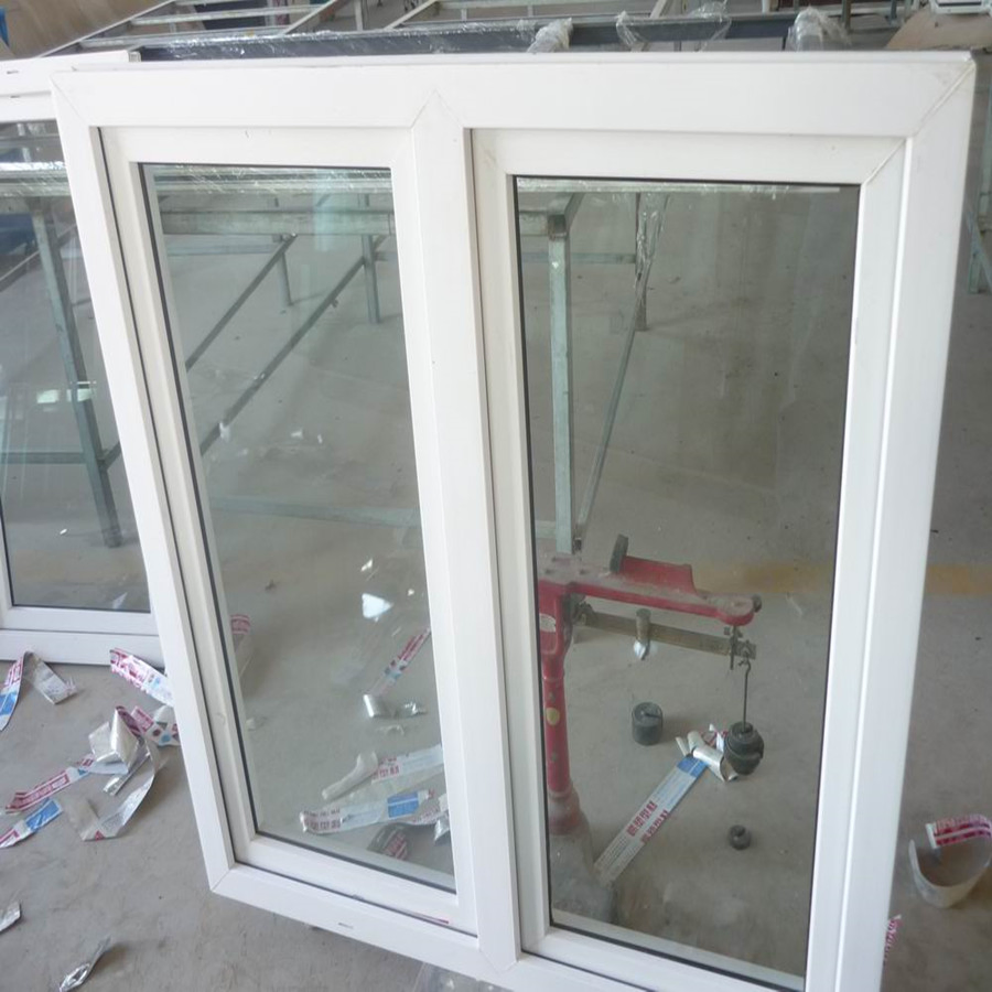 Double Panes Open Inward PVC UPVC Casement Window with Clear Glasses
