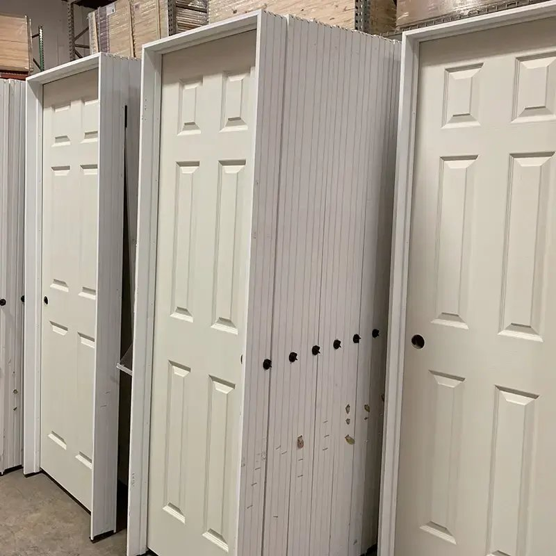 4-9/16'' Frame White Finished Interior Wooden Doors Slab Pre Hung Hollow Core HDF Moulded Door