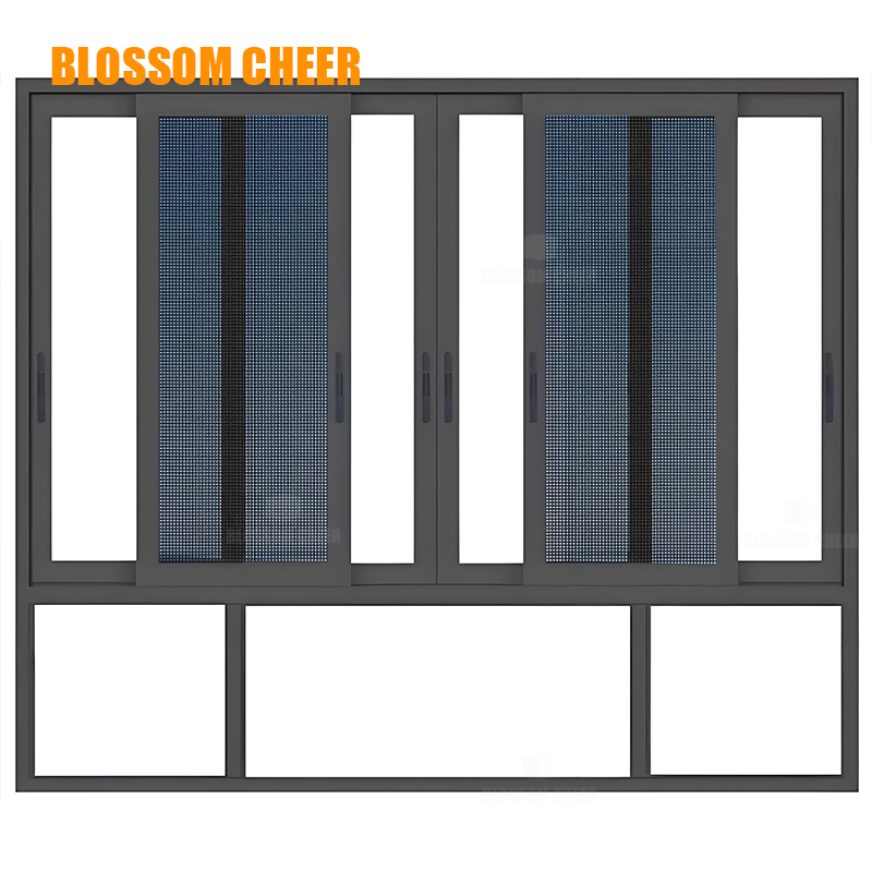 Premium 2.0mm Aluminum 3 Panel Sliding Window for Villas