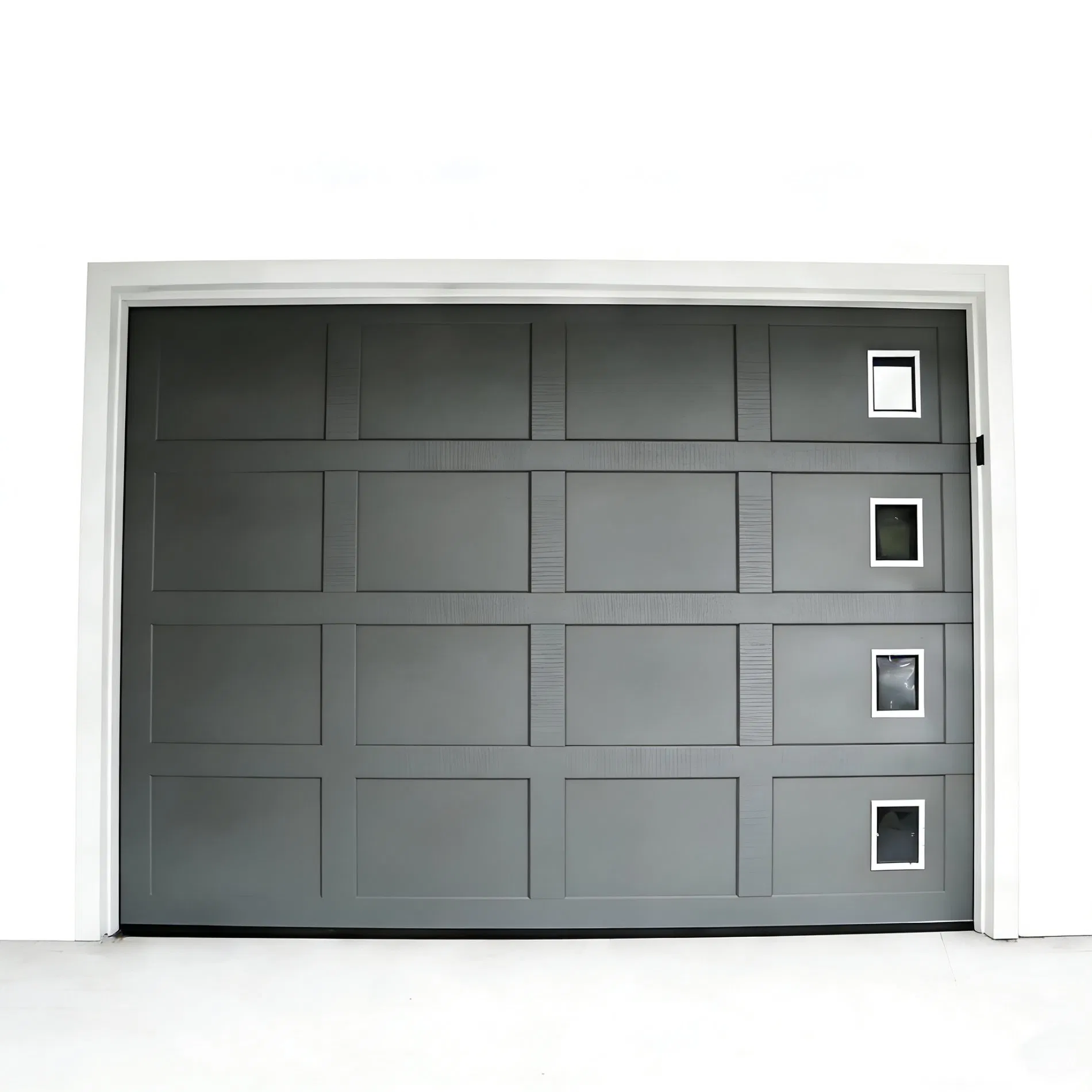 Aluminum Modern Smart Design Automatic Steel Sectional Panel Aluminium Garage Door for Residential Living with Glass
