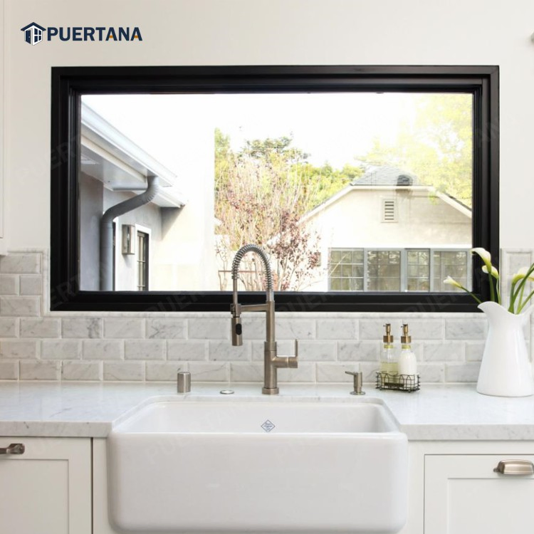 Double Glazed Glass Large Size Aluminium Profile Fixed Round Window