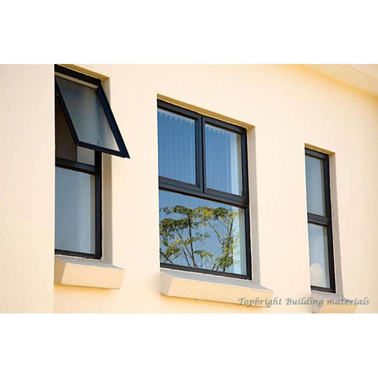 Residential Custom Aluminum Windows Outside Adjustable Impact Quality Winder Double Glazed Awning Windows