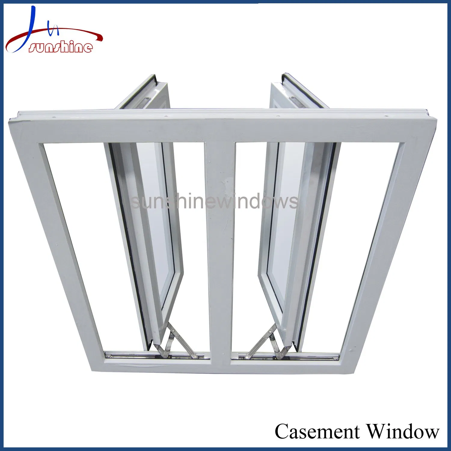 Customized Design Vinyl Hurricane Impact Window Plastic UPVC PVC Casement Windows for House