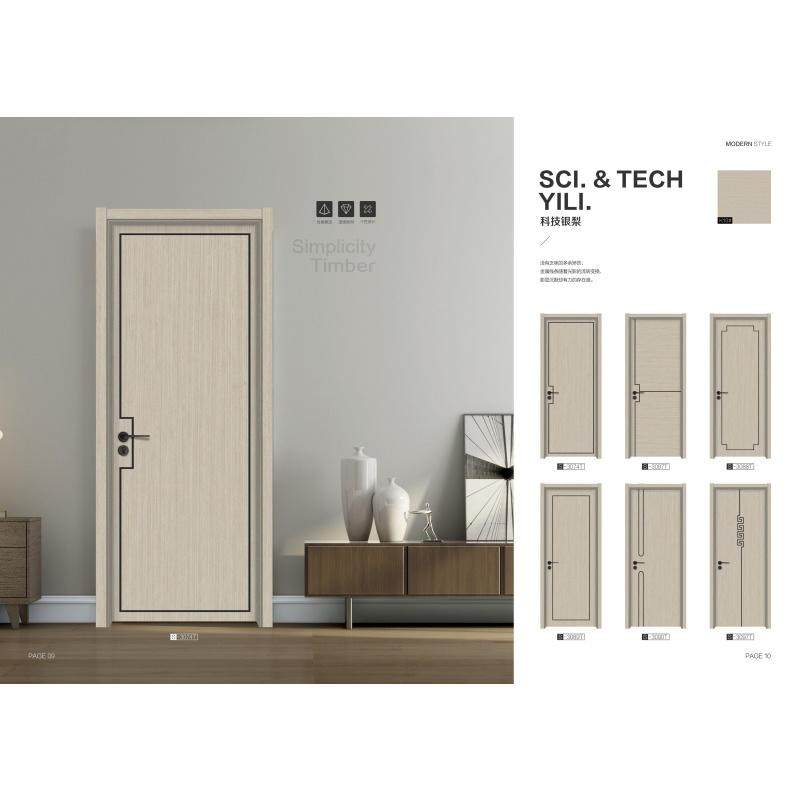 Weiya Hotel 60 Minutes Fire Rated Wooden Security Door for Interiors