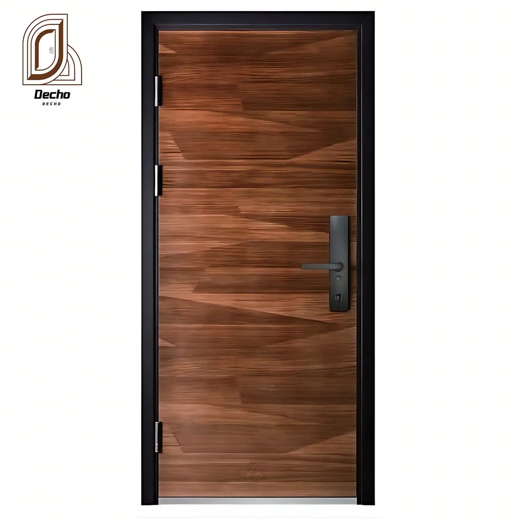 Wholesaler Customized Exterior Security Entrance Steel Door with Wrought Metal Design for Houses, Apartment, Office
