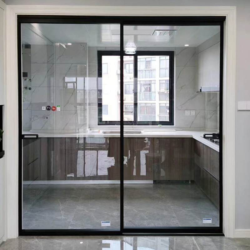 Modern Residential Patio Door Thermal Break Aluminum Double/Triple Tempered Glass Sliding Door